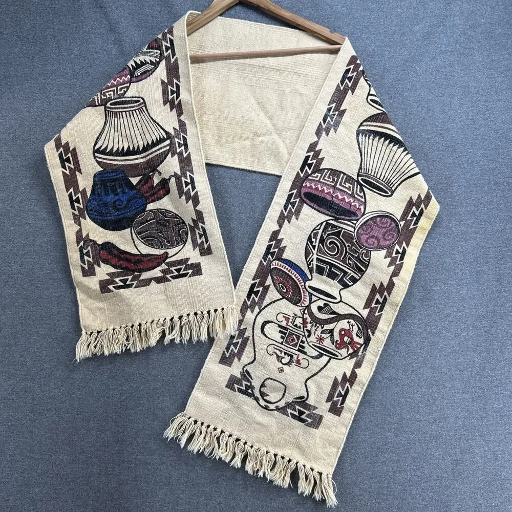Aztec Western Table Runner El Paso Saddle Blanket Co Pottery Design 74